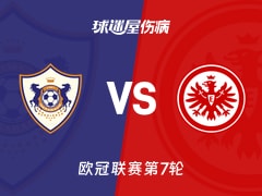 【欧冠联赛第7轮】卡拉巴克vs法兰克福伤病名单最新(2026年01月22日)