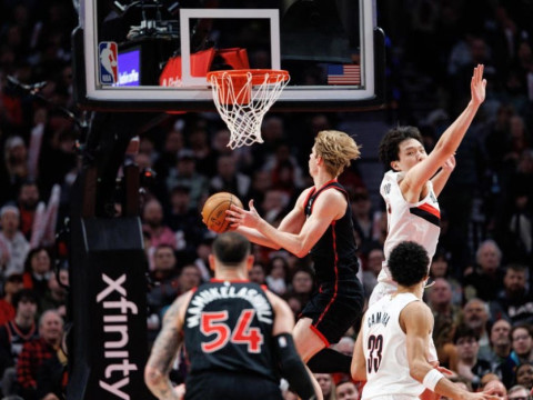 NBA常规赛录像回放完整版-猛龙vs开拓者全场回放（1.24）巴恩斯关键11分锁定胜局