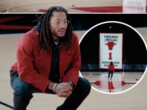 1月25日举办仪式！罗斯提前参观公牛球衣退役旗帜 三大前队友现身