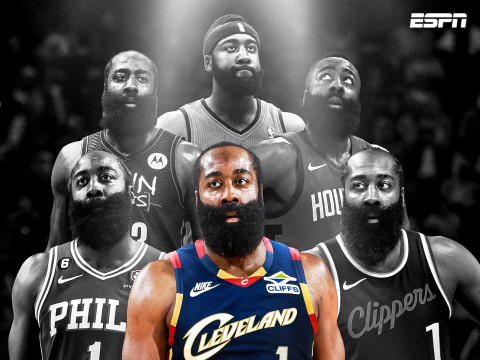 哈登6年5队：4次申请交易不断“换队” 这次能否冲冠成功？