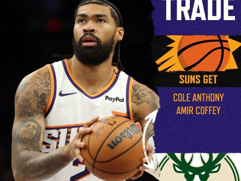 Shams：三方交易：雄鹿得到吉昂；太阳得到科尔·安东尼与科菲；公牛得到理查兹