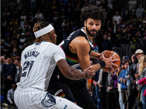 NBA常规赛录像回放完整版-灰熊vs掘金全场回放（2.12）约基奇26+15+11