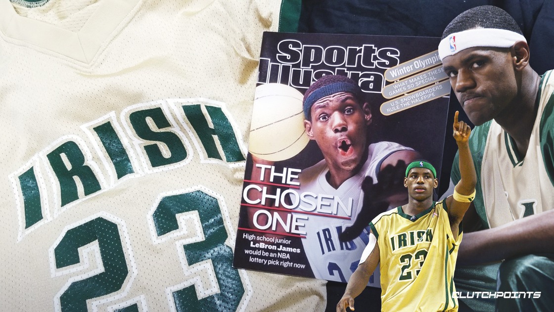 湖人球星勒布朗詹姆斯2002年圣文森特圣玛丽高中球衣拍卖