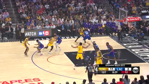 【NBA集锦】三个人防不住!浓眉被围成铁桶反手上篮打进