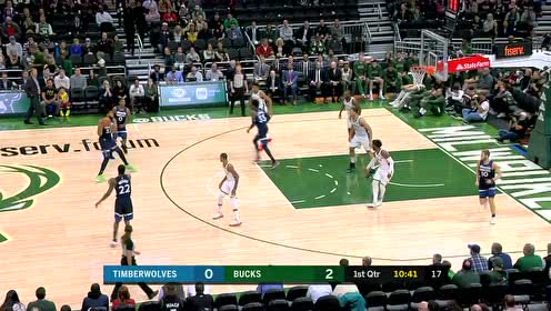 【NBA集锦】杰夫蒂格强硬断球 唐斯空位三分扬手飚进