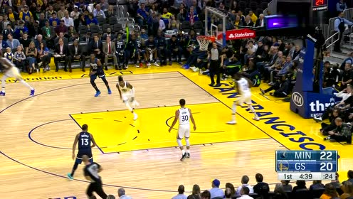 【NBA集錦】唐斯外線造殺傷三分命中 新水花兄弟迅速回擊連續(xù)打進
