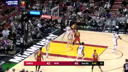 【NBA錄像回放】老鷹vs熱火第2節(jié) 特雷楊意外受傷退賽