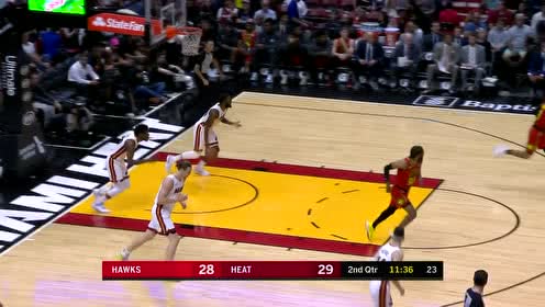 【NBA集錦】終于開(kāi)張 特雷楊快攻反擊扭身上籃攻筐