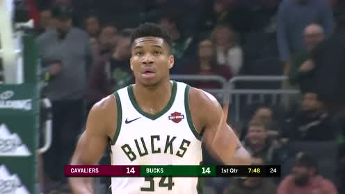 【NBA集锦】终于等到你 字母转身窜天冲扣引爆全场
