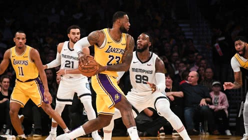 【NBA集锦】詹姆斯vs灰熊集锦 轻取23+8秀钉板大帽反手打板