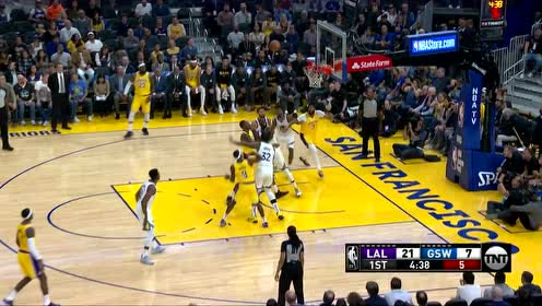【NBA集锦】开始了开始了 浓眉飞身暴扣称霸勇士内线