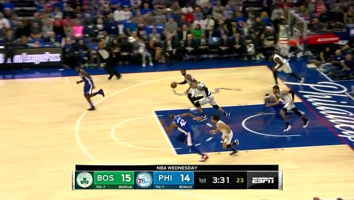 【NBA集錦】泰斯血帽哈里斯 塔圖姆運動戰(zhàn)攻進新賽季首球