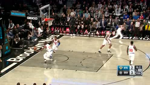 【NBA集錦】哈里斯旋轉(zhuǎn)舞步硬吃佩頓 羅賓遜順勢起飛大帽拒絕