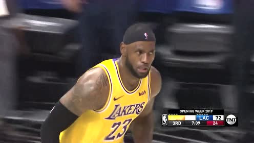 【NBA集锦】詹眉连线终于来了!快船进攻不成浓眉飞传詹姆斯战斧劈扣