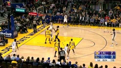 【NBA集锦】金州新饼皇 库里背运巧传克里斯轻巧放篮命中