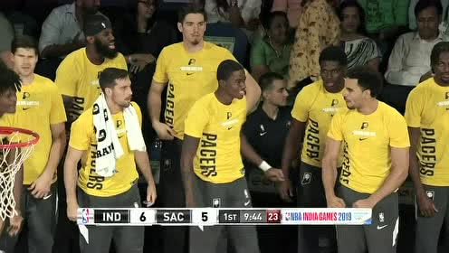 【NBA集锦】给小老弟上一课!萨博尼斯怼飞巴格利强硬隔扣