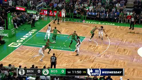 【NBA集锦】篮网开球遭遇漫天嘘声 艾伦内线站桩接饼暴扣