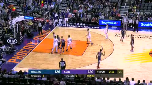 【NBA集锦】奇才vs太阳第4节 布莱恩特反击重扣杀死比赛