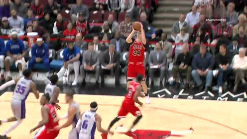 【NBA集锦】内外开花! 萨托兰斯基单臂劈扣+马尔卡宁精准三分
