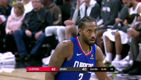 【NBA集錦】神來之筆啊！萊昂納德行進間掛著蓋伊的胳膊一拋2+1