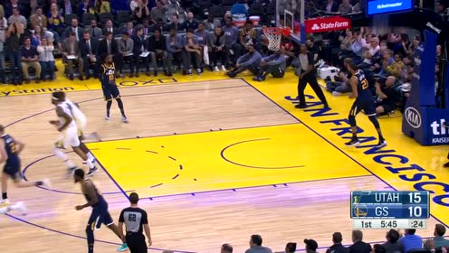 【NBA集锦】水拉开闸了关也关不上!拉塞尔连续三记三分疯狂炮轰爵士