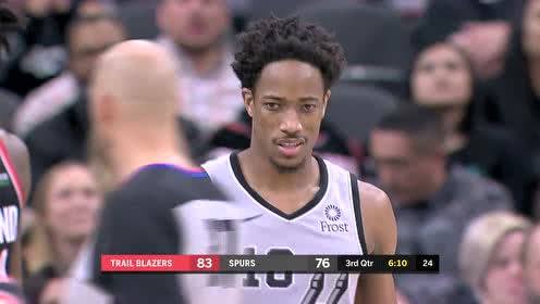 【NBA集锦】麦科勒姆中距离稳稳命中 德罗赞强硬2+1给出回应