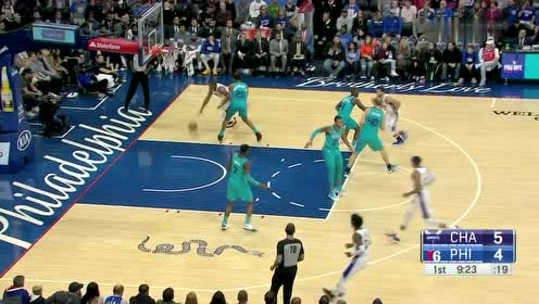 【NBA集锦】霍福德低位接球转身一气呵成 回头望月上反篮取分