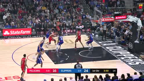 【NBA集錦】貝弗利鐵樹(shù)開(kāi)花三分命中 英格拉姆反擊立刻三分回應(yīng)