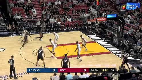 【NBA录像回放】鹈鹕vs热火第1节