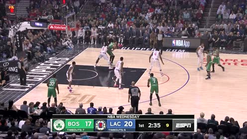 【NBA集锦】哈雷尔也有短板 惨遭塔图姆坎特轮番勾手