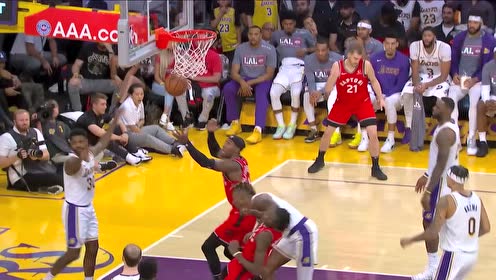 【NBA集錦】內(nèi)線突然發(fā)力 猛龍連續(xù)攻擊禁區(qū)湖人無計可施