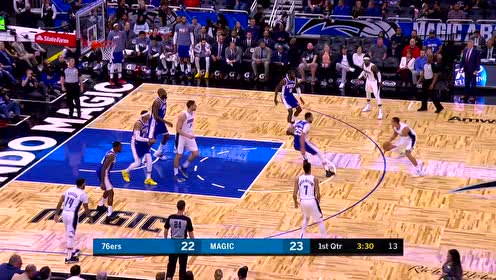 【NBA集锦】戈登一个假动作西蒙斯失位 手起刀落抬手三分