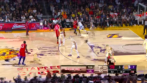 【NBA录像回放】猛龙vs湖人第1节 猛龙节末出奇兵