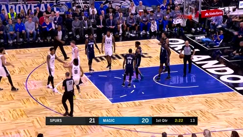 【NBA集锦】小打大的典范!德罗赞面对班巴抛投得手2+1入账