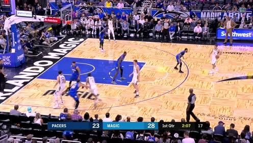 【NBA錄像回放】步行者vs魔術第1節(jié) 霍利迪富尼耶外線互飆三分
