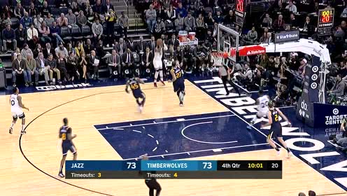 【NBA集锦】开心的蹦蹦跳跳 马丁底角三分打停爵士