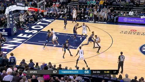 【NBA集錦】唐斯又被上課了 德羅贊歐洲步拋投打進(jìn)加罰
