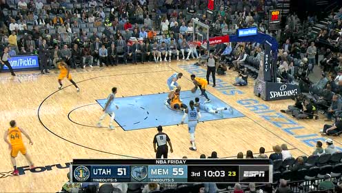 【NBA集錦】爵士vs灰熊第3節(jié) 小杰克遜一挑三輕舒猿臂2+1