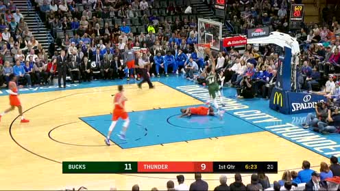 【NBA集錦】頂級外接手 字母哥頂開保羅接長傳完成單臂暴扣
