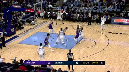 【NBA集錦】莫蘭特突破分球 瓦蘭底角三分應(yīng)聲入網(wǎng)