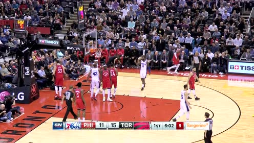【NBA集錦】彈射起步強殺內(nèi)線  哈里斯單打小加強勢2+1