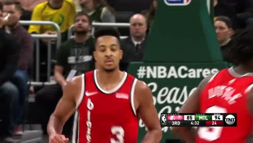 【NBA集锦】运一步拔起来就投 麦科勒姆侧翼三分手起刀落