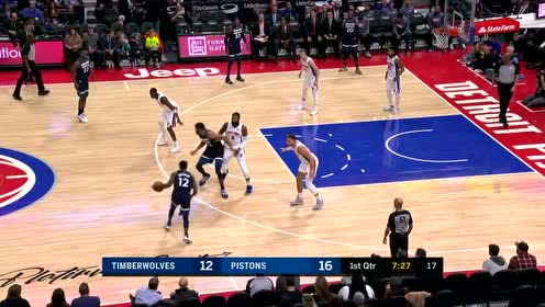 【NBA集锦】唐斯高射炮三分命中 考文顿连珠三分打停活塞