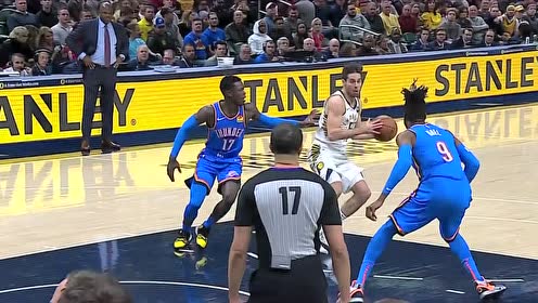 【NBA集锦】麦康纳来了招急刹车直塞 阿利兹溜底线接球上篮2+1