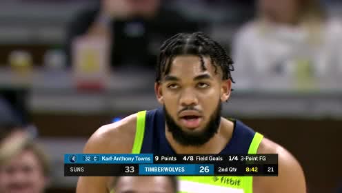 【NBA集锦】立马横刀强势开火 唐斯三分出手正中靶心