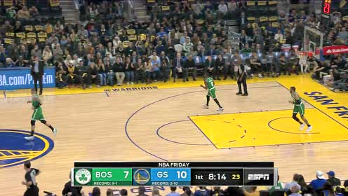【NBA集锦】真把我当铁匠了?追梦格林弧顶三分一发入魂