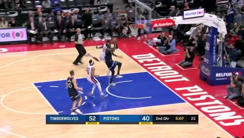 【NBA集锦】此森林狼非彼森林狼 吉昂后场抢断一条龙暴扣