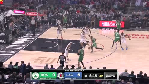 【NBA集锦】外线投不进我往里攻吧 肯巴沃克一条龙蝴蝶穿花上篮
