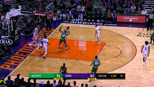 【NBA集锦】旋转跳跃我上着篮 塔图姆戏耍防守人反手两分入账