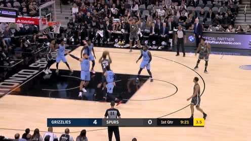 【NBA集锦】阿尔德里奇单打吸引防守 莱尔斯接球命中三分